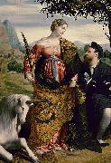 Saint Justina with the Unicorn MORETTO da Brescia